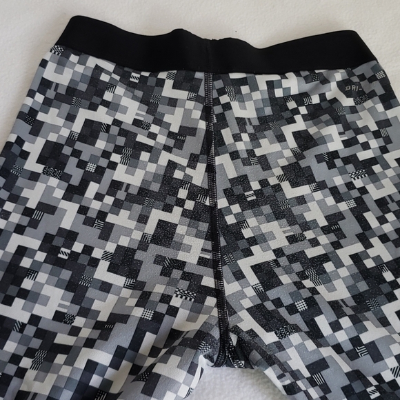Nike Pro Dri-Fit White Gray Black Pixels Pants, S - Picture 8 of 9